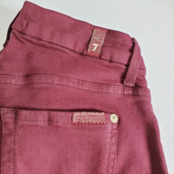 7 FOR ALL MANKIND Skinny Ankle Jeans Mulberry 26 - Picture 3 of 9